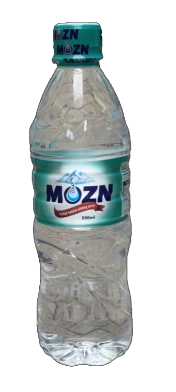 500ml bottle of Mozn purified premium drinking water